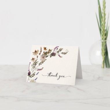 Rustic Wildflower Thank You Invitations