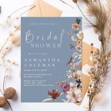 Rustic Wildflower Theme Periwinkle
