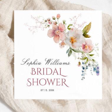 Rustic Wildflowers Napkins Bridal Shower