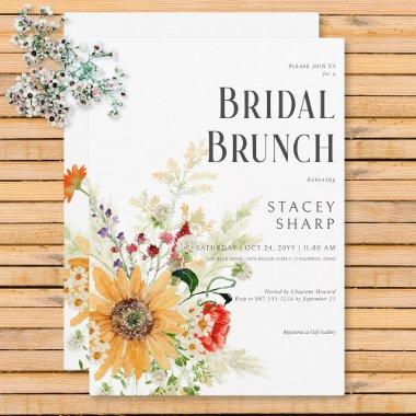 Rustic Wildflowers & Sunflowers Bridal Brunch