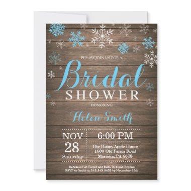 Rustic Winter  Blue Snowflake