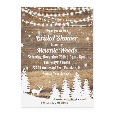 Rustic Winter Bridal Shower Invitations