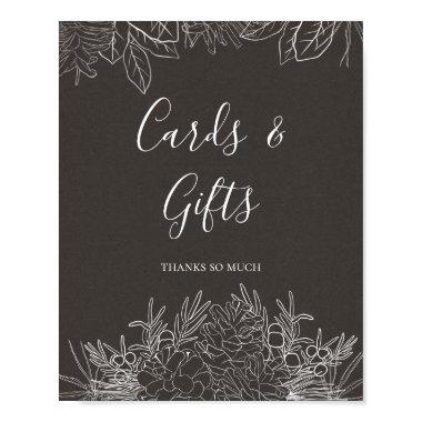 Rustic Winter | Charcoal  and Gifts Sign