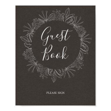 Rustic Winter | Charcoal Guest Book Sign
