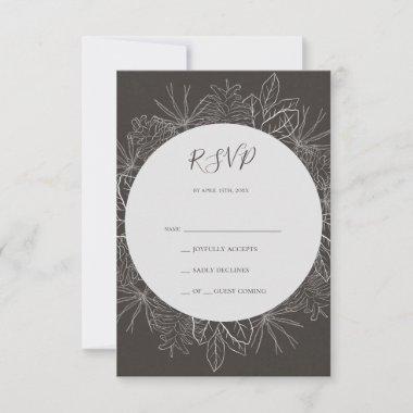 Rustic Winter | Charcoal RSVP Card
