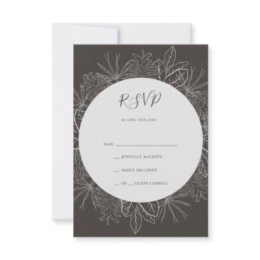 Rustic Winter | Charcoal RSVP Card