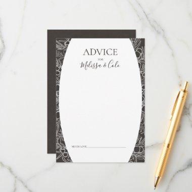 Rustic Winter | Charcoal Wedding Advice Card