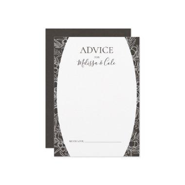 Rustic Winter | Charcoal Wedding Advice Card