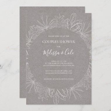 Rustic Winter | Grey Couples Shower Invitations