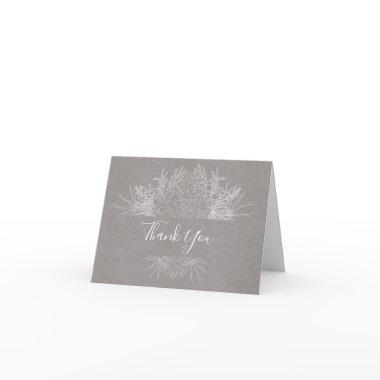 Rustic Winter | Grey Folded Thank You