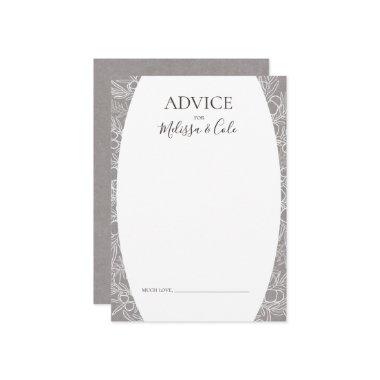 Rustic Winter | Grey Wedding Advice Card
