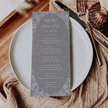 Rustic Winter | Grey Wedding Dinner Menu
