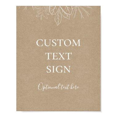 Rustic Winter | Kraft  and Gifts Custom Sign