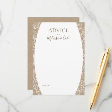 Rustic Winter | Kraft Wedding Advice Card