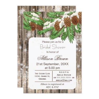 Rustic Winter Woodland pine cones