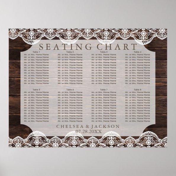 Rustic Wood and Lace - Seating Chart