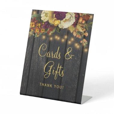 Rustic wood autumn fall wedding  gifts sign