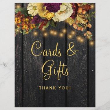Rustic wood autumn fall wedding Invitations gifts sign