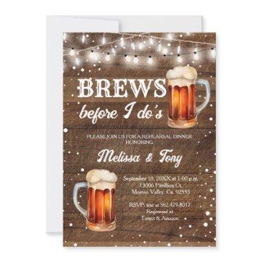 Rustic Wood Brews before I do's Rehearsal Dinner
