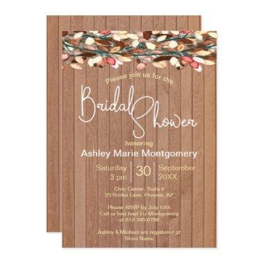Rustic Wood Colorful Leaves