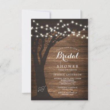 Rustic Wood Country Bridal Shower Invitations