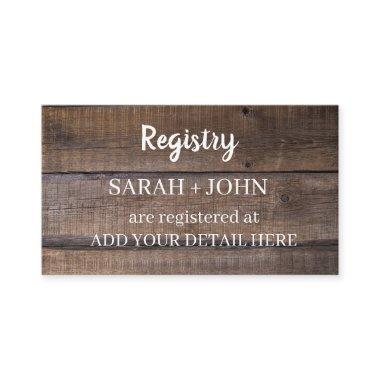 Rustic Wood Gift Registry Enclosure