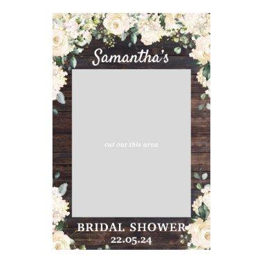 Rustic wood greenery floral  prop poster
