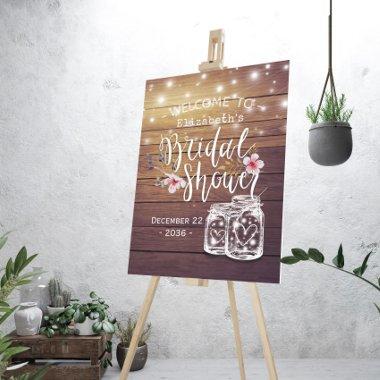 Rustic Wood Mason Jar Lights  Welcome Foam Board
