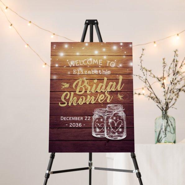 Rustic Wood Mason Jar Lights  Welcome Foam Board