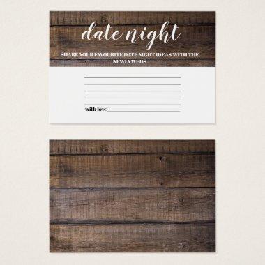 Rustic Wood Oak Bridal Shower Date Night Jar Invitations