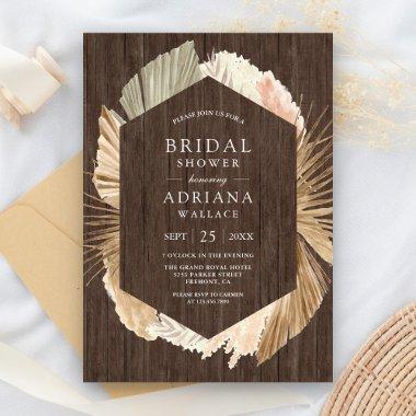 Rustic Wood Pampas Dried Palm Leaves