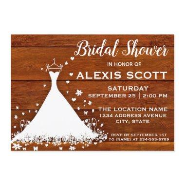 Rustic Wood Plank & Wedding Dress