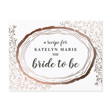 Rustic Wood Slice Copper Bride to Be Recipe