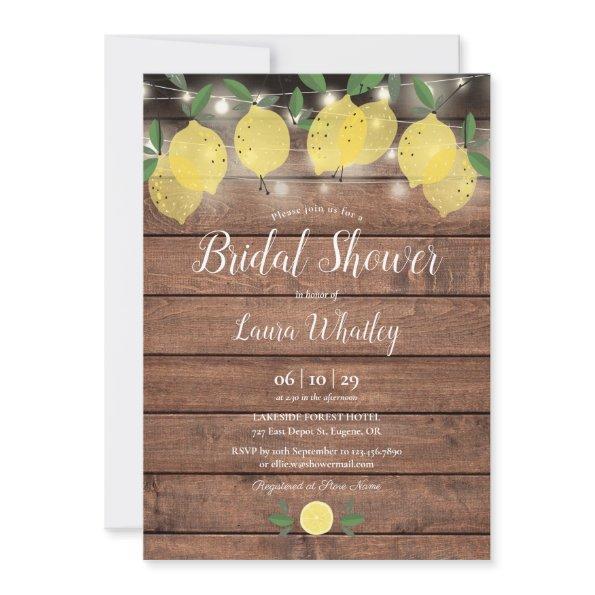 Rustic Wood String Lights Lemons