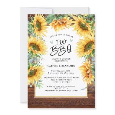 Rustic Wood Sunflower I Do BBQ