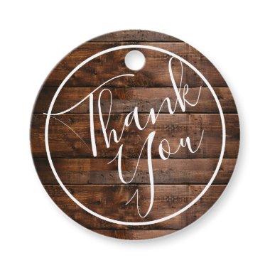 Rustic Wood Wedding Thank You Favor Tags