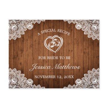 Rustic Wood & White Lace  Recipe