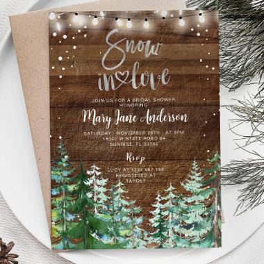 Rustic Wood Winter Snow in love