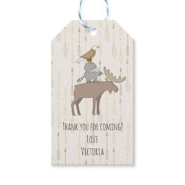 Rustic Woodland animals forest Favor tags