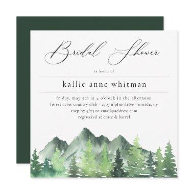 Rustic Woodland Forest Mountain Bridal Shower Invi Invitations