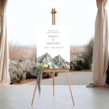 Rustic Woodland Mountain Forest Rehearsal Welcome Foam Board