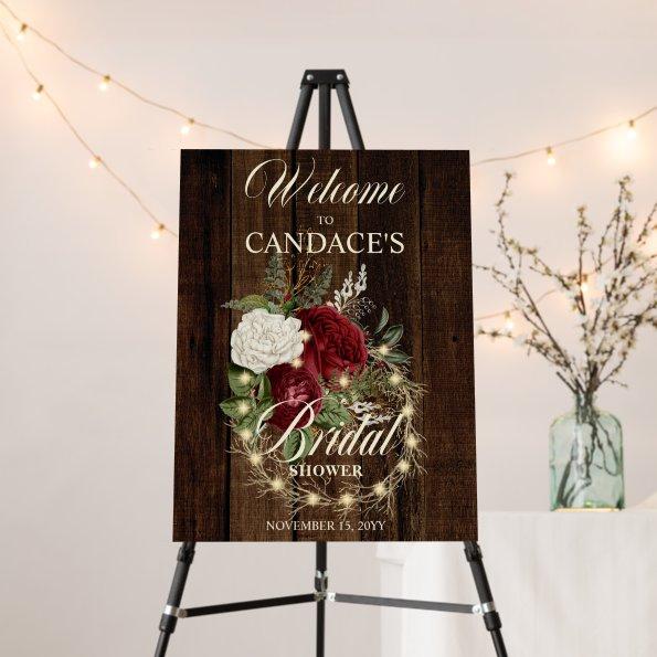 Rustic Woodsy Lighted Wreath  Foam Bo Foam Board