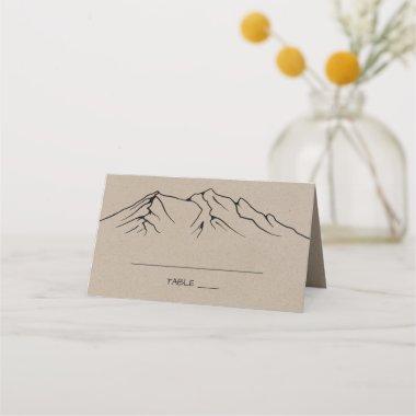 Rustic Woodsy Mountain Wedding Place Invitations