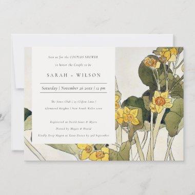 Rustic Yellow Daffodil Flora Couples Shower Invite