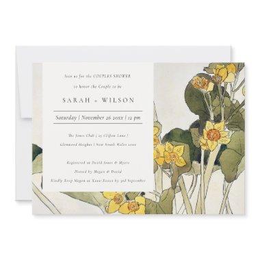 Rustic Yellow Daffodil Flora Couples Shower Invite