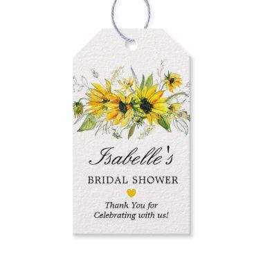 Rustic Yellow Sunflower  Favor Tag