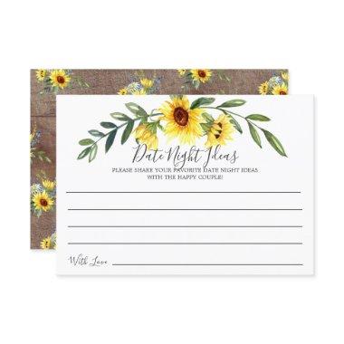 Rustic Yellow Sunflower Date Night Ideas
