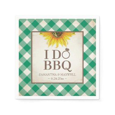 Rustic Yellow Sunflower I Do BBQ Napkins