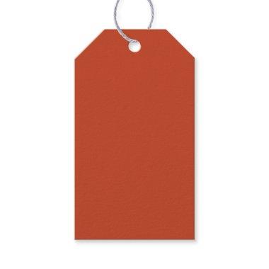 Rusty Burnt Pumpkin Solid Color Gift Tags