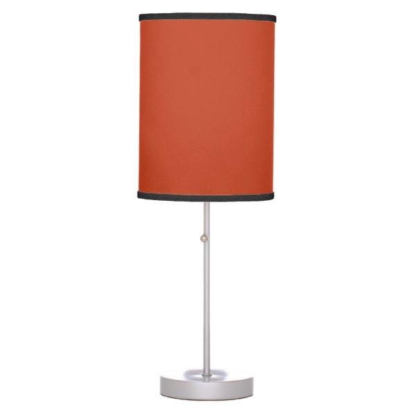 Rusty Burnt Pumpkin Solid Color Table Lamp
